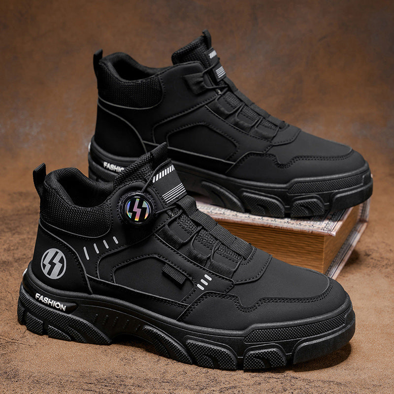 Damen Sportliche High-Top Sneakers mit elastischem Schnellverschluss und rutschfester Sohle