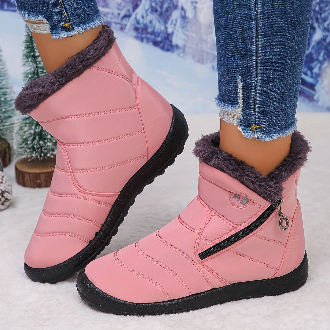 Damen Thermo-Winterstiefel mit kuscheligem Innenfutter und seitlichem Reißverschluss R&B