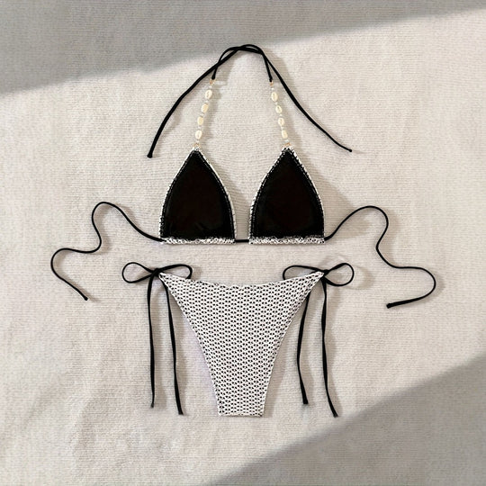 Damen Triangel-Bikini mit Muscheldetails R&B