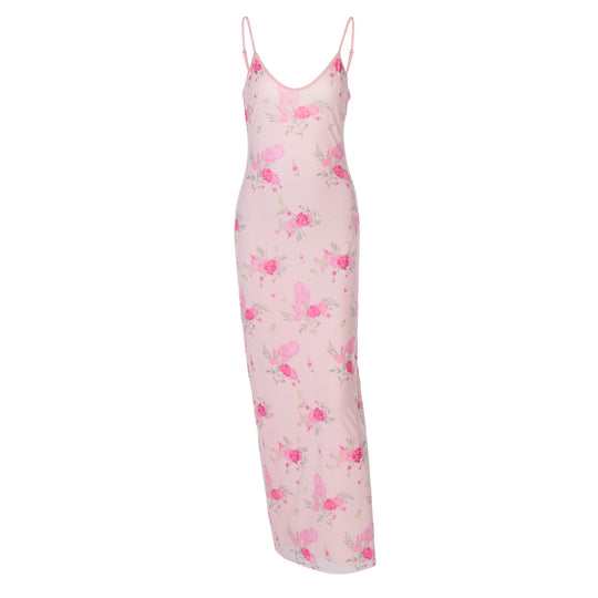 Damen Maxikleid mit zartem Blumenmuster R&B