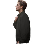 Herren leichte Übergangsjacke mit hochgeschlossenem Kragen und seitlichen Taschen R&B