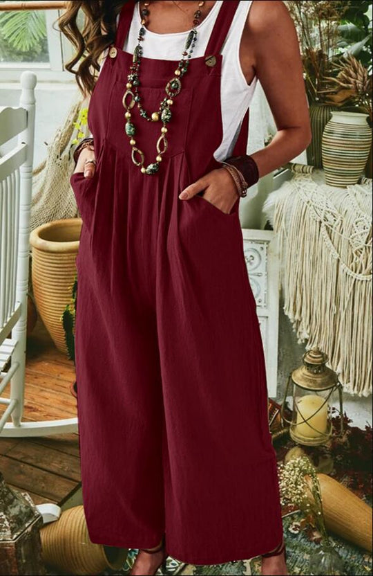 Damen Lässiger Jumpsuit mit praktischen Taschen und stilvollem Schnitt R&B