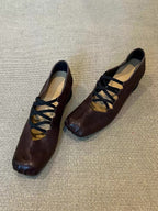 Damen Ballerinas mit modischem Schnür-Design und eleganter Passform R&B