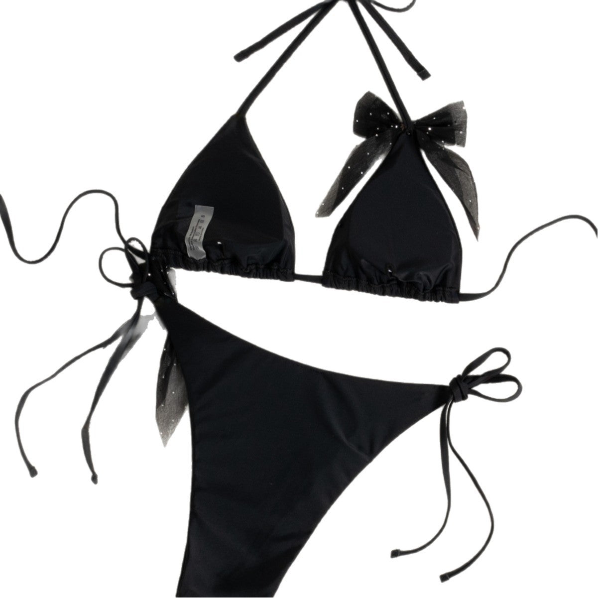 Damen Triangel-Bikini mit verspieltem Schleifendetail und trendigen BindR&Bändern R&B