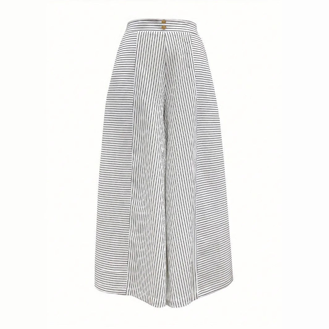 Damen Hochtaillierte Culotte mit Streifen R&B