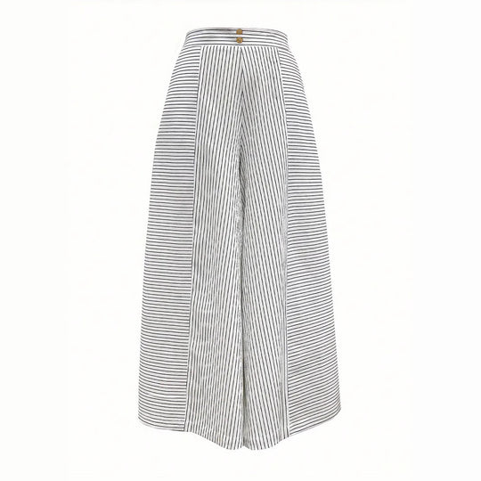 Damen Hochtaillierte Culotte mit Streifen R&B