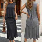 Damen lässiges Tragekleid aus leichtem Strickmaterial R&B