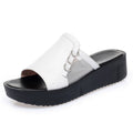 Damen Bequeme Plateau-Sandalen mit modischem Netzdesign und dekorativen Ketten
