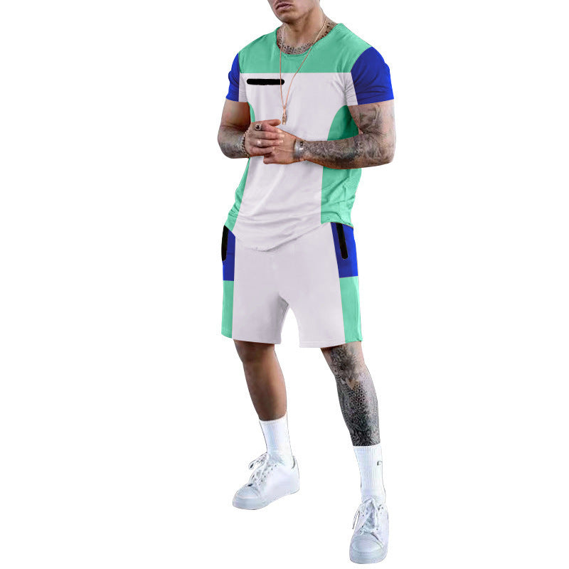 Herren Sportliches Freizeit-Set mit atmungsaktivem Design und praktischen Taschen R&B
