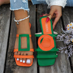 Damen modische Riemensandalen mit kreativem Schnallen-Design und komfortabler Fußbettung R&B