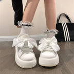 Damen Sneakers mit modischem Schleifen-Design und Komfort-Sohle
