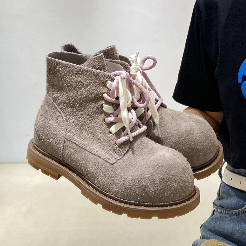 Damen bequeme und stilvolle Chelsea Boots mit trendy Schnürung R&B