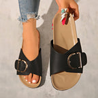 Damen modische Mules mit eleganter Schnallenverzierung und bequemer Fußbettung R&B