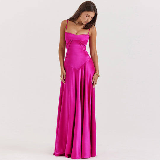 Damen Elegantes Abendkleid mit tailliertem Schnitt und schwingendem Rock R&B