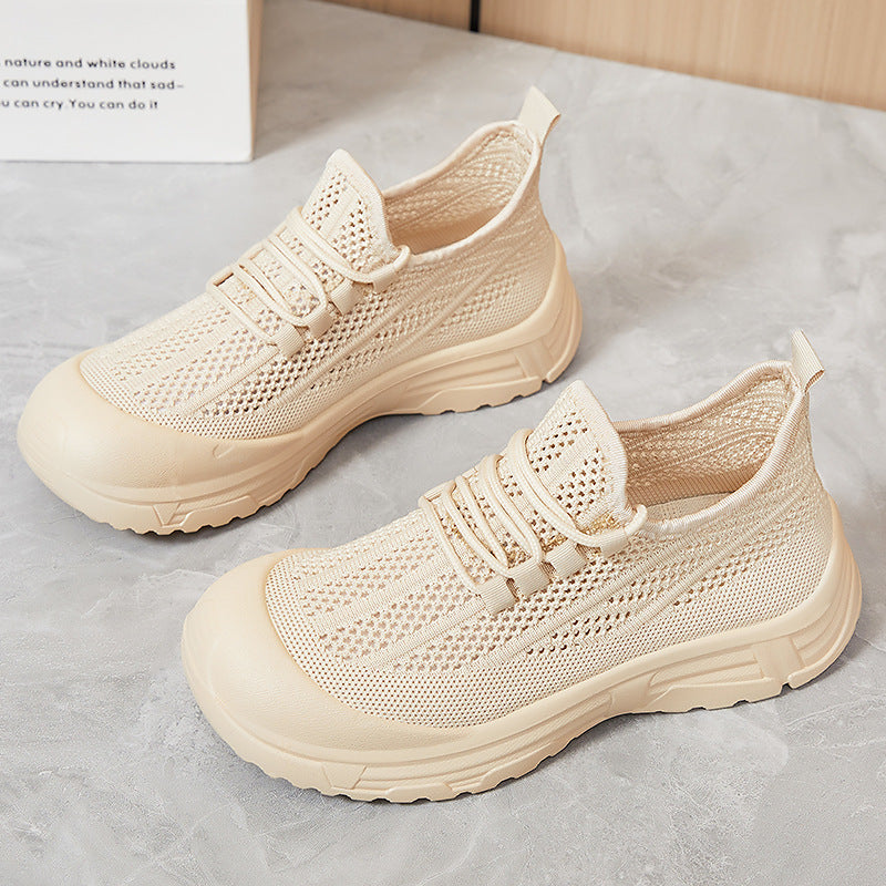 Damen Atmungsaktive Sneaker mit elastischem Schnürsystem und rutschfester Sohle