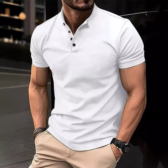 Herren Polohemd mit Knopfleiste und Kurzarm R&B