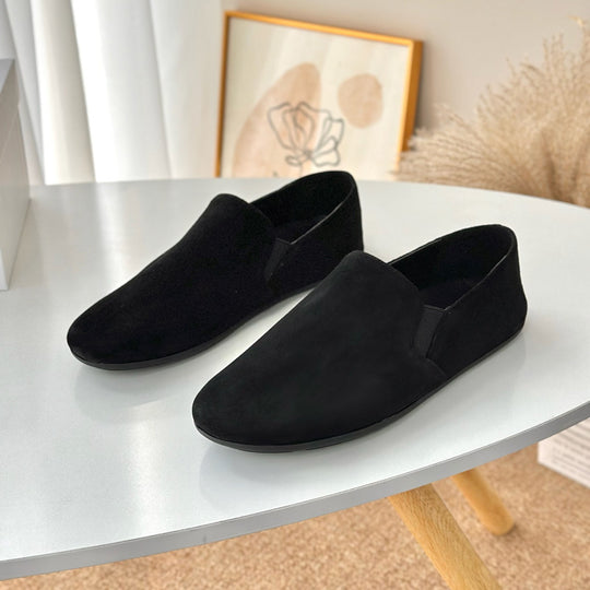 Damen modische Mokassins aus hochwertigem Veloursleder R&B