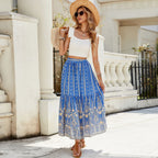 Damen Maxi-Rock mit zartem Paisley-Design und voluminösem Saum R&B