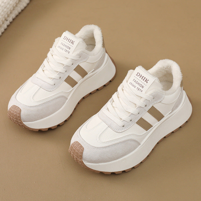Damen Chunky Sneakers mit kuscheligem Innenfutter und rutschfester Sohle R&B