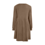 Damen Freizeitkleid mit Knopfleiste und seitlichen Eingrifftaschen R&B