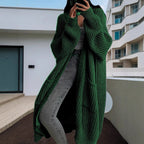 Damen Langer Strickcardigan mit seitlichen Taschen und lässigem Schnitt R&B