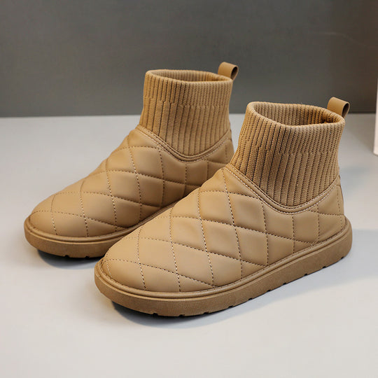 Damen modische Winterstiefel mit warmem Innenfutter und rutschfester Sohle R&B