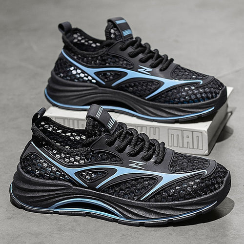 Damen leichte Sport Sneakers mit atmungsaktivem Mesh-Obermaterial und dämpfender Sohle R&B