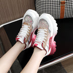 Damen Sportliche Sneakers mit schimmernden Akzenten und bequemer Dämpfung Heidi Mode