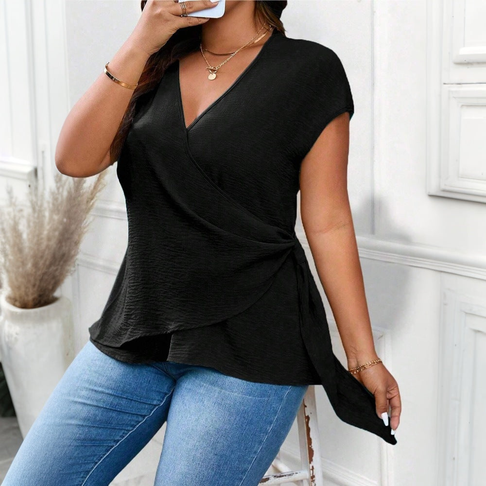 Damen Wickelbluse R&B