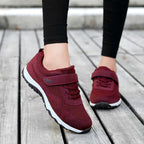 Damen Sportliche Sneakers mit Klettverschluss und atmungsaktivem Mesh-Obermaterial