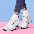 Damen Modische Sneakers mit hoher Plateausohle R&B