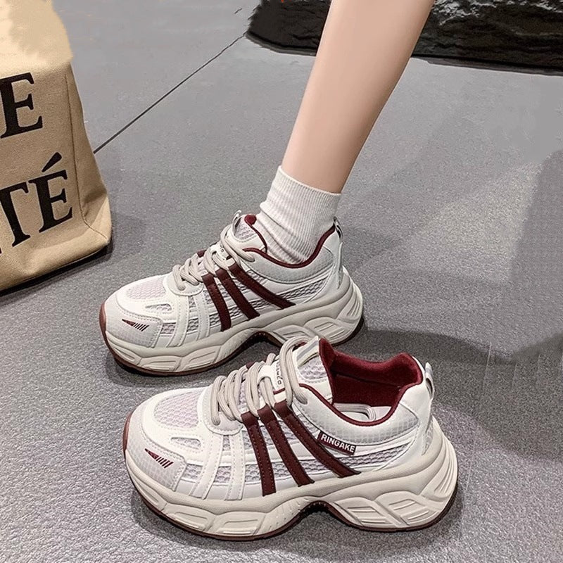 Damen Sportliche Sneakers mit atmungsaktiven Mesh-Einsätzen und stabiler Sohle R&B