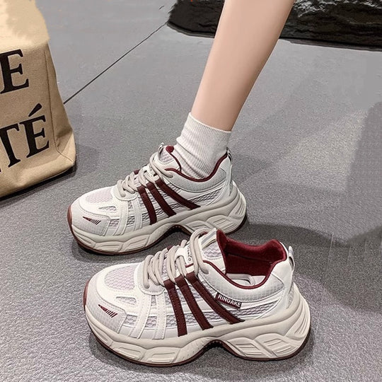 Damen Sportliche Sneakers mit atmungsaktiven Netzstrukturen und stoßdämpfender Sohle R&B