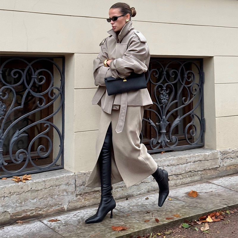 Damen modische Trenchcoat R&B