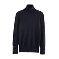 Damen Rollkragenpullover mit eleganten Knopfdetails R&B