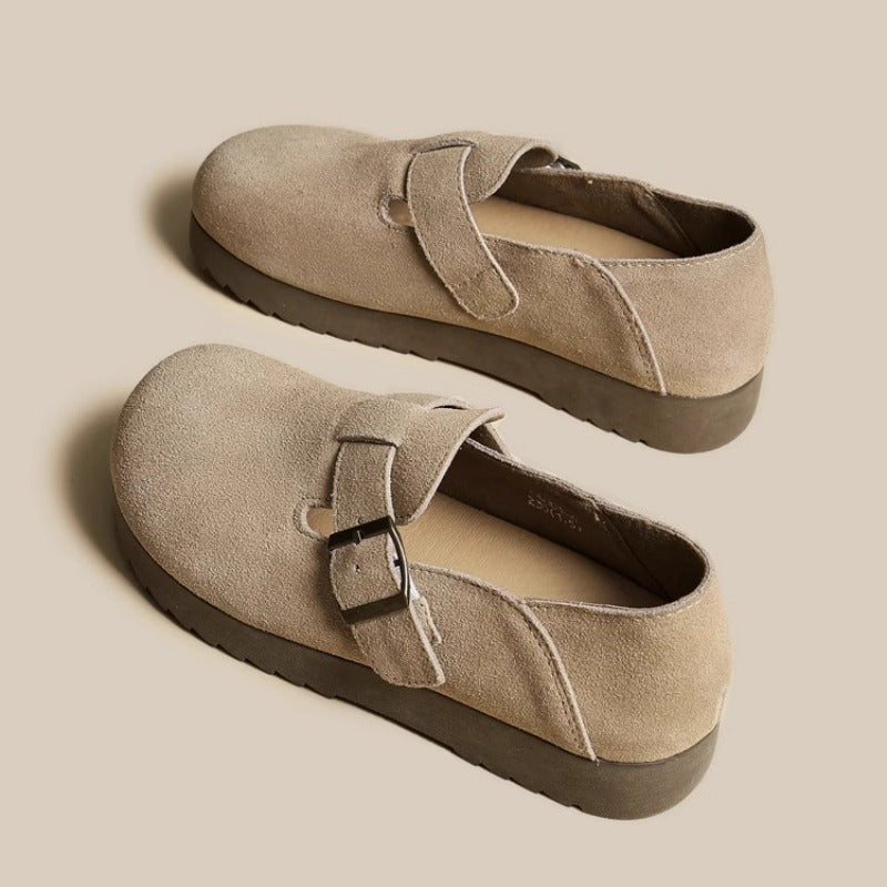 Damen Komfortable Clogs mit modischem Schnallenverschluss R&B