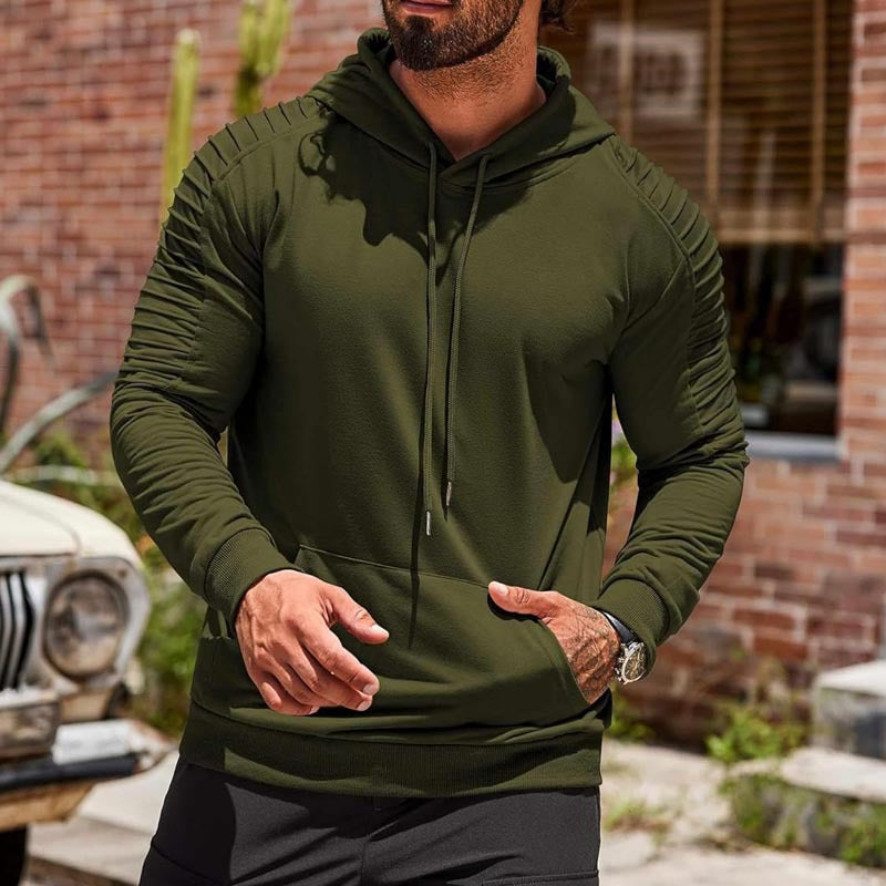 Herren Sport-Hoodie mit innovativer Textur und funktionalem Schnitt R&B