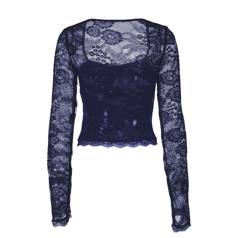 Damen Elegantes Oberteil mit Spitzendetails R&B