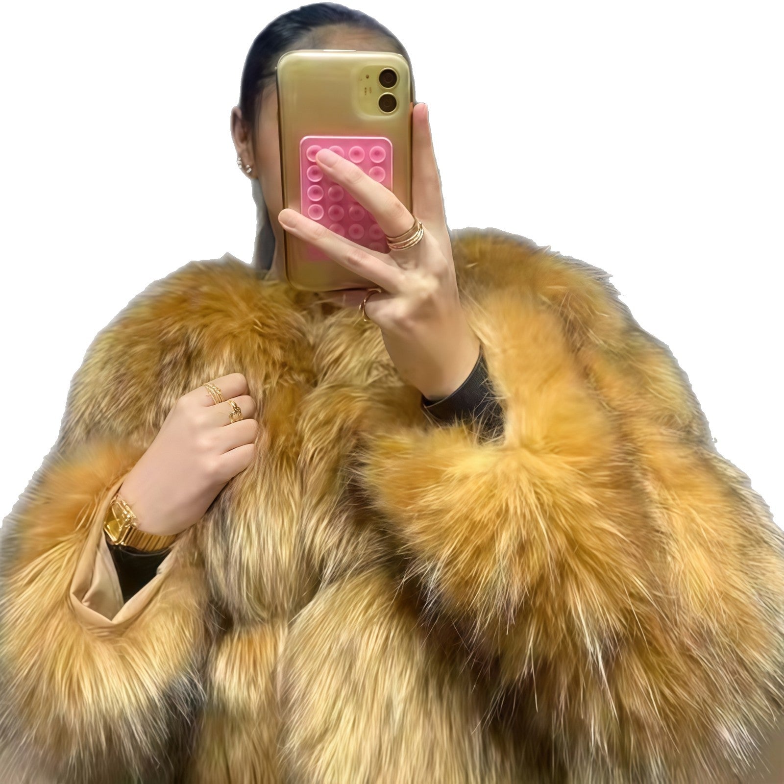Damen Kunstpelz Jacke R&B