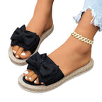 Damen modische Espadrilles mit dekorativem Schleifen-Detail R&B