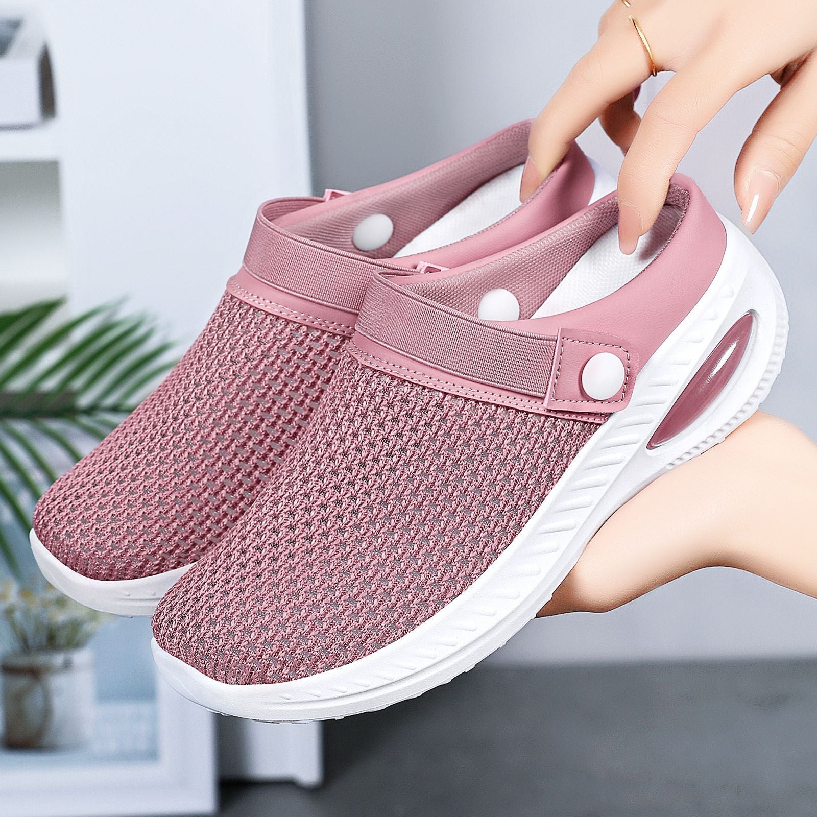 Damen Komfortable und stilvolle Clogs mit elastischem Riemen