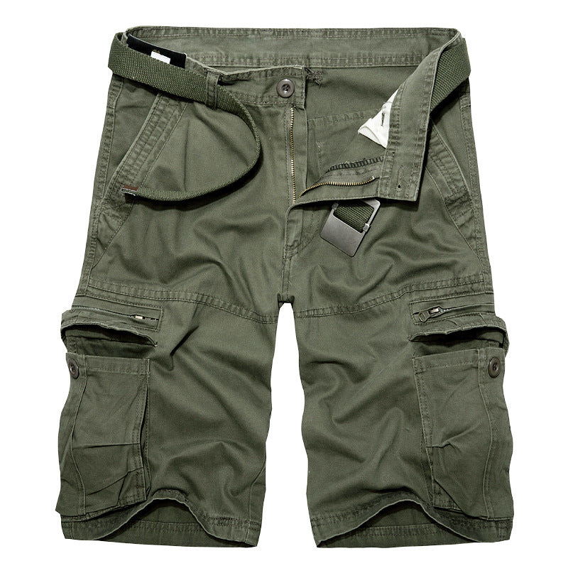 Herren Cargo-Shorts mit multifunktionalen Taschen und verstellbarem Gürtel R&B