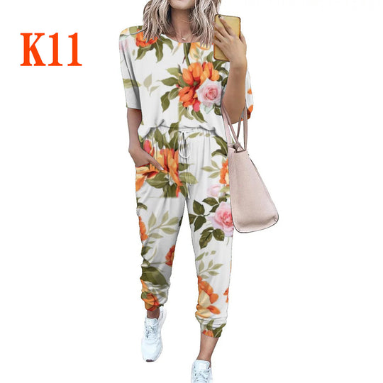 Damen Leichter Freizeit-Jumpsuit mit einem auffälligen Batik-Muster und praktischen Taschen R&B
