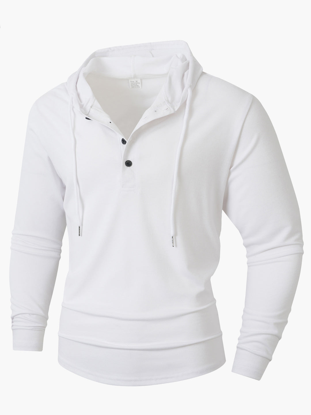 Herren Kapuzenshirt mit modernem Knopfverschluss und atmungsaktivem Stoff R&B