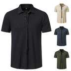 Herren Polo-Shirt mit einzigartigem Schnürdesign