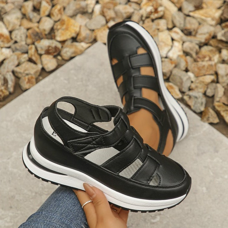 Damen Komfortable Wedge-Sandalen mit atmungsaktiven Riemen R&B