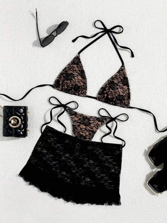 Damen Spitzen-Bikini mit Rüschen R&B
