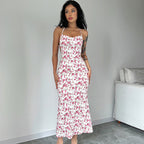 Damen Maxikleid mit floralem Muster R&B