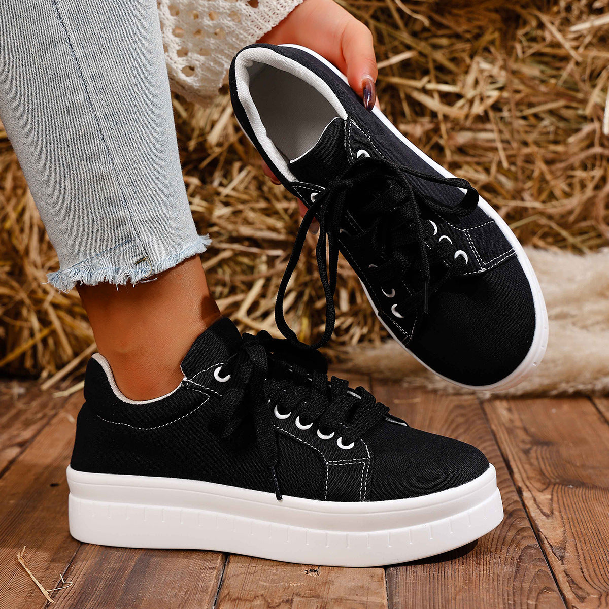 Damen Modische Sneaker mit hohem Plateau