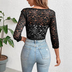Damen Spitzen Bolerojacke mit filigranen Details R&B